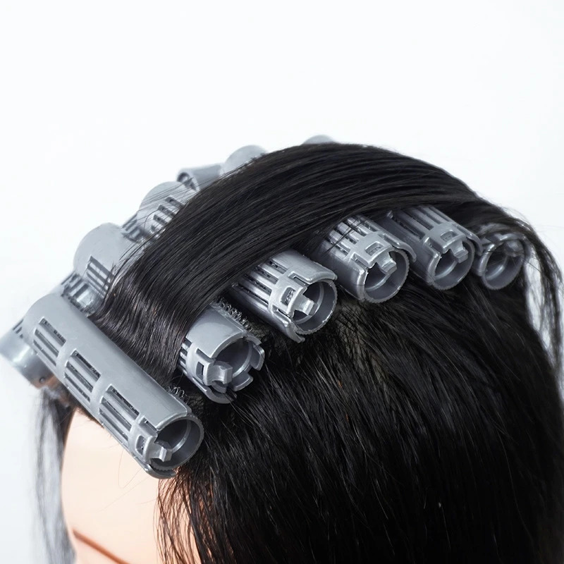 14Pcs Bangs Hair Root Fluffy Hair Clips Plastic Self-adhesive Hair Lazy Rollers Women Curling Barrel Salon Hair Coloring Supply 241220