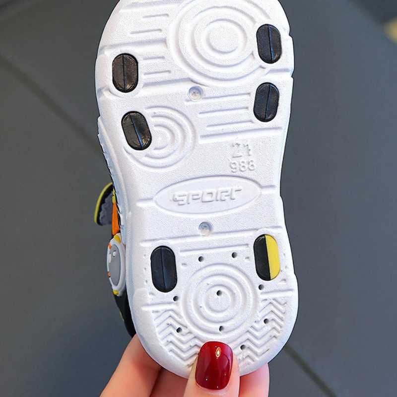 Sneakers Childrens Summer Boys Cartoon Rubber Sandals Baby Shoes Kids Flat Girls Beach Shoes Sports Soft Non-slip Casual Toddler Sandals H241221