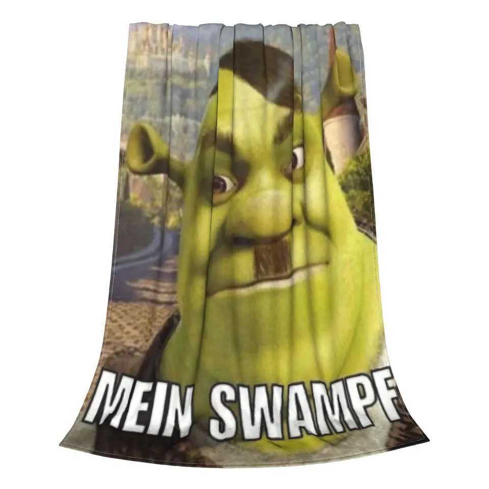 Shreks Pun Funny Memes Blanket Ultra Soft Throw Blankets for Sofa 50x60 Inch Multiple Sizes Rug PieceXJ241220