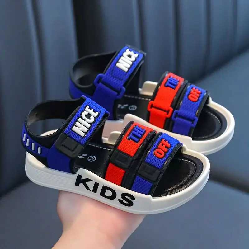 Sneakers Trendy Comfortable Open Toe Sandals For Boys Breathable Lightweight Wear-resistant Sandals For Indoor Outdoor Beach All Season H241221