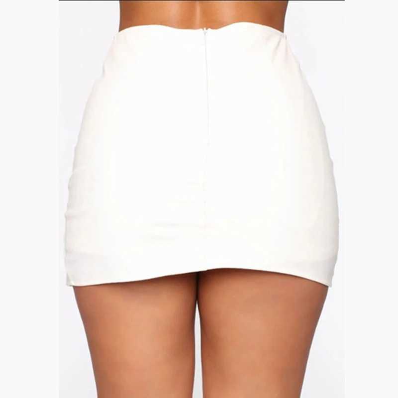 Summer Front Split Bodycon Mini Skirt Women Fashion Retro High Waist A Line Skirts Ultrashort Skirts Robe FemmeXJ241221