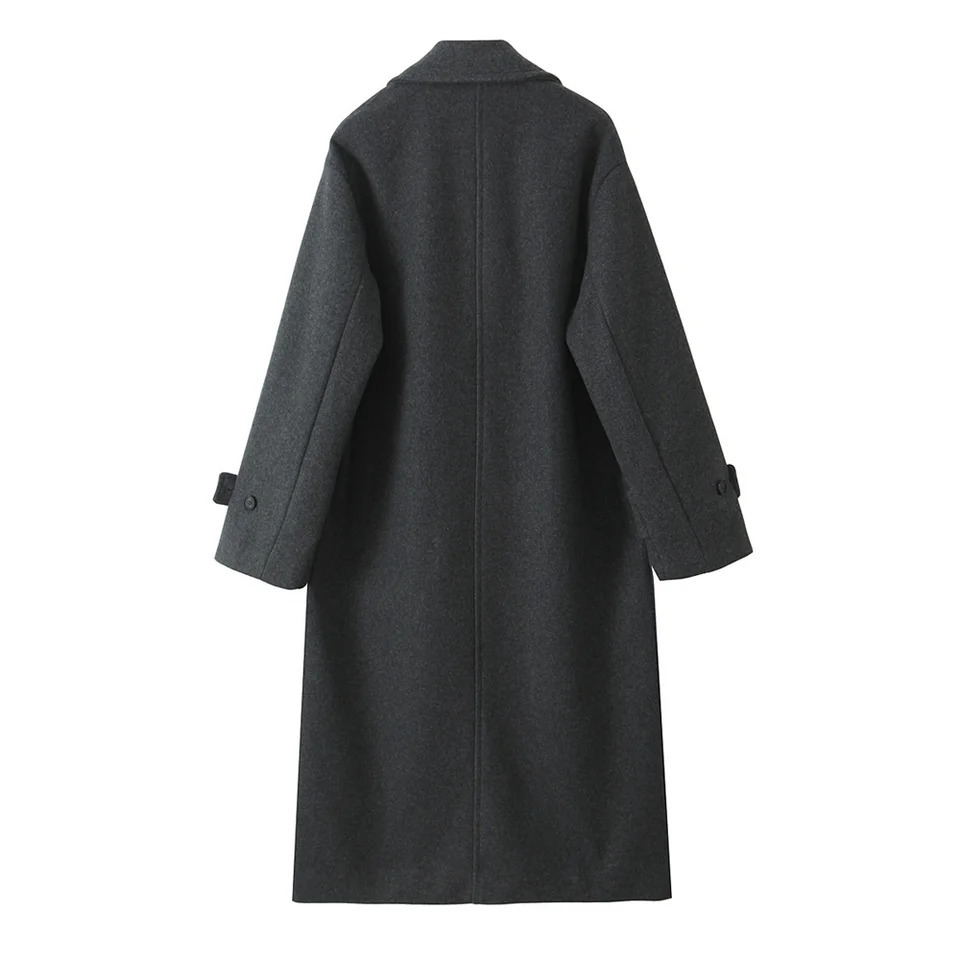2024 AutumnWinter Product Womens Wear High End Casual Soft Loose Collar Long Sleeve Coat 241220