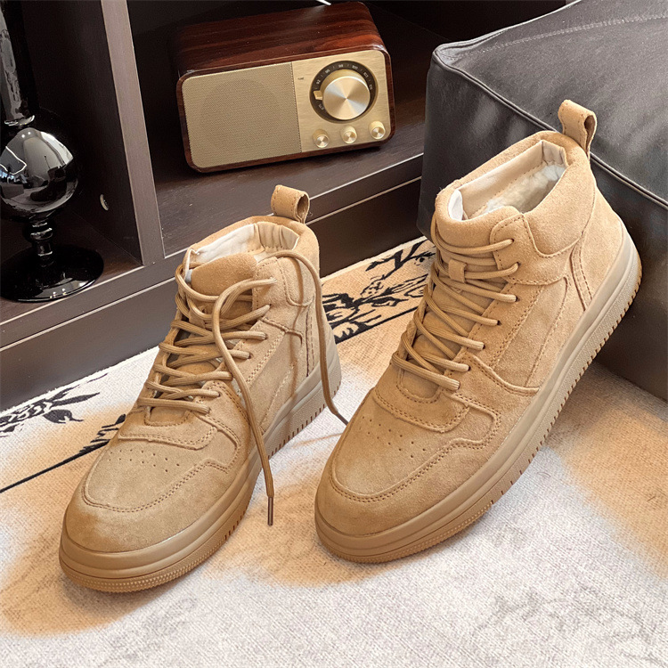 2024 new designer boot Sangpo Snow Boots Winter Men's Fur Integrated Men's Shoes With Lace Up Anti Slip Thick Wool Warm Cotton Shoes For Men