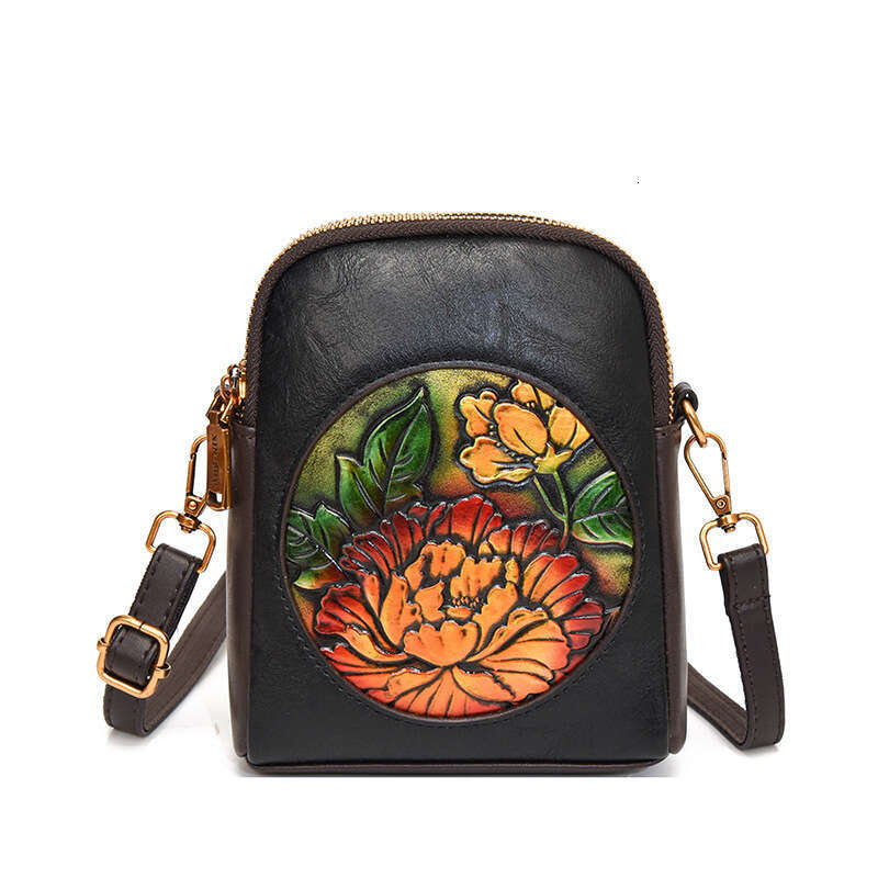 Light luxury fashionable Chinese ethnic style handbag women, versatile casual, suitable for middle-aged and elderly mothers, single shoulder diagonal 