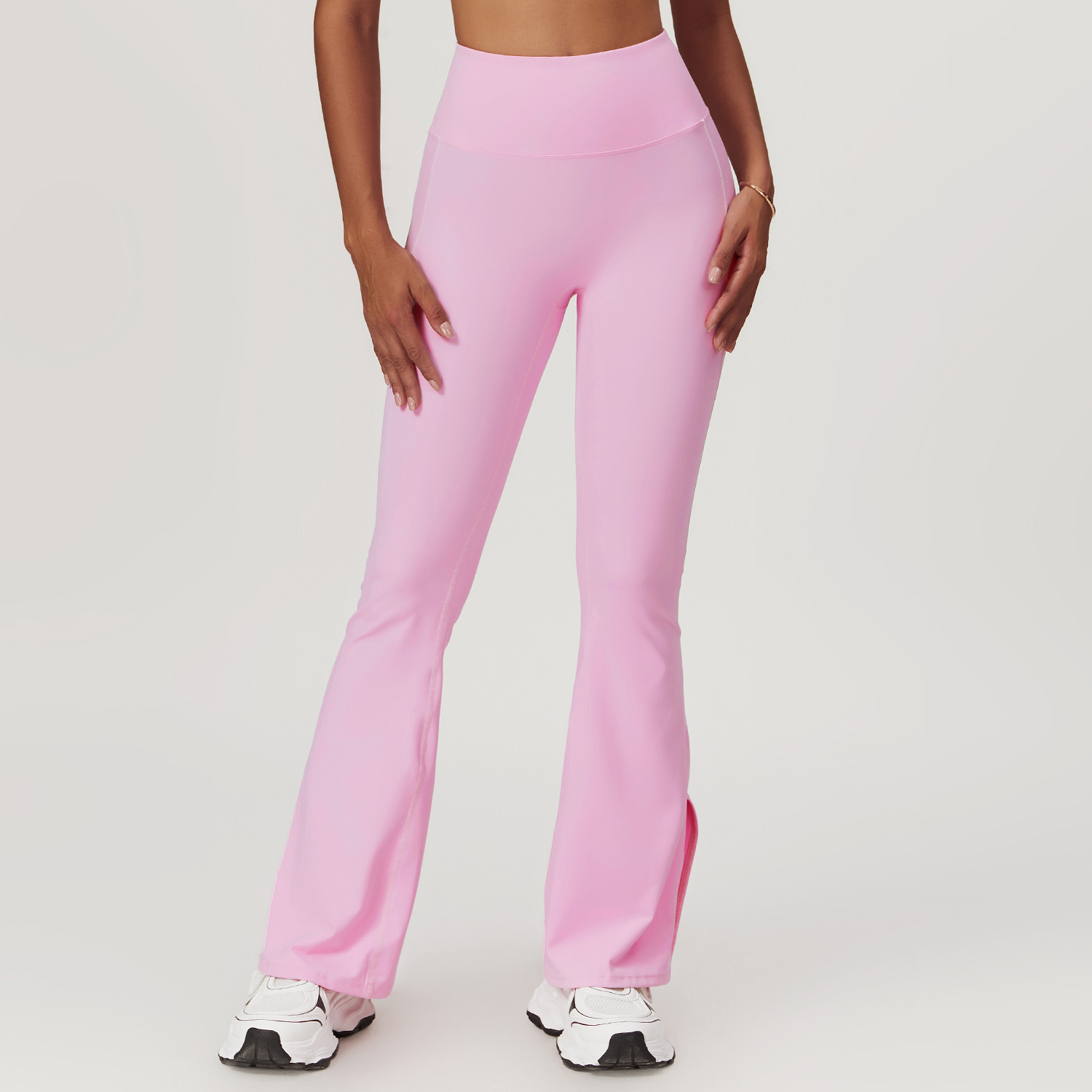 Skinny Nude High Waist Hip Lifting Yoga Pants Running Fitness Wide Leg Flared Pants Casual Athletic Pants
