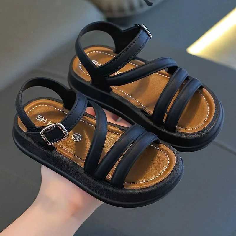 Sneakers PEYOUR Trendy Cute Solid Color Open Toe Sandals For Girls Breathable Lightweight Sandals For All Seasons H241221