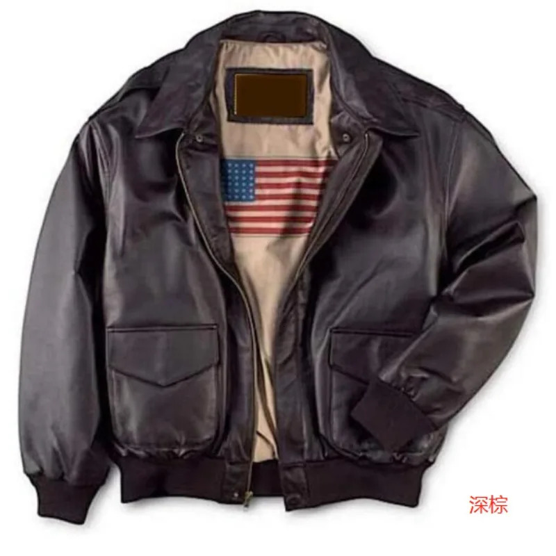 Mens Winter Oversize Air Force Leather Jackets Men Retro Casual Pilot PU Leather Coats Outdoor Military Windproof Bomber Outwear 241216