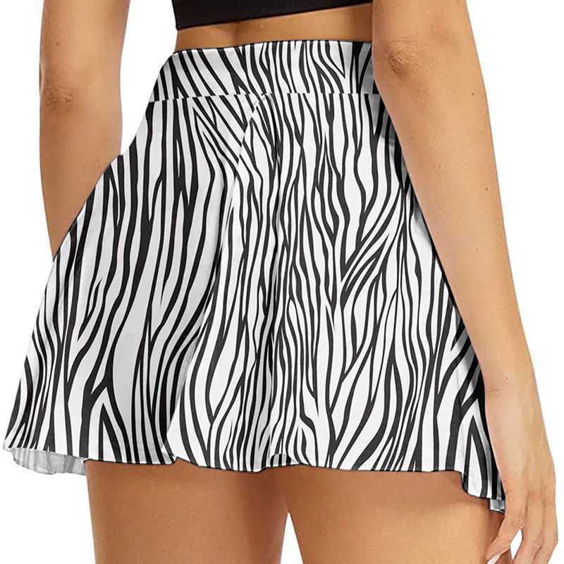Fashion Polka Dots Floral Skirts Summer Loose A-line Half Skirt Girls Fitness Yoga Shorts Spring Summer Outdoor Beach Short SkirXJ241221