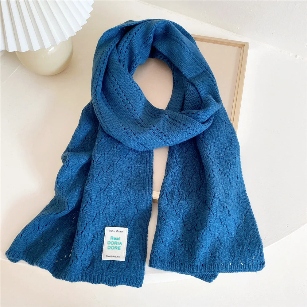 winter Knitted scarf fashion women long scarves female vintage large shawl soft warm pashmina thickened wool scarf D300 241220