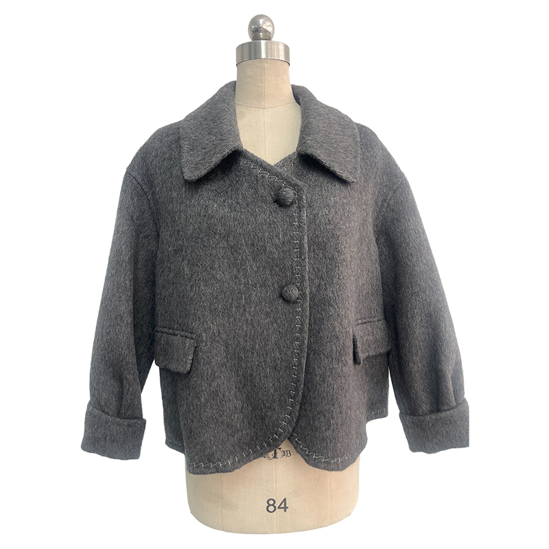 Elegant Classic Style Women's Wool Blend Long Sleeve Top Retro Fashion Statement Piece