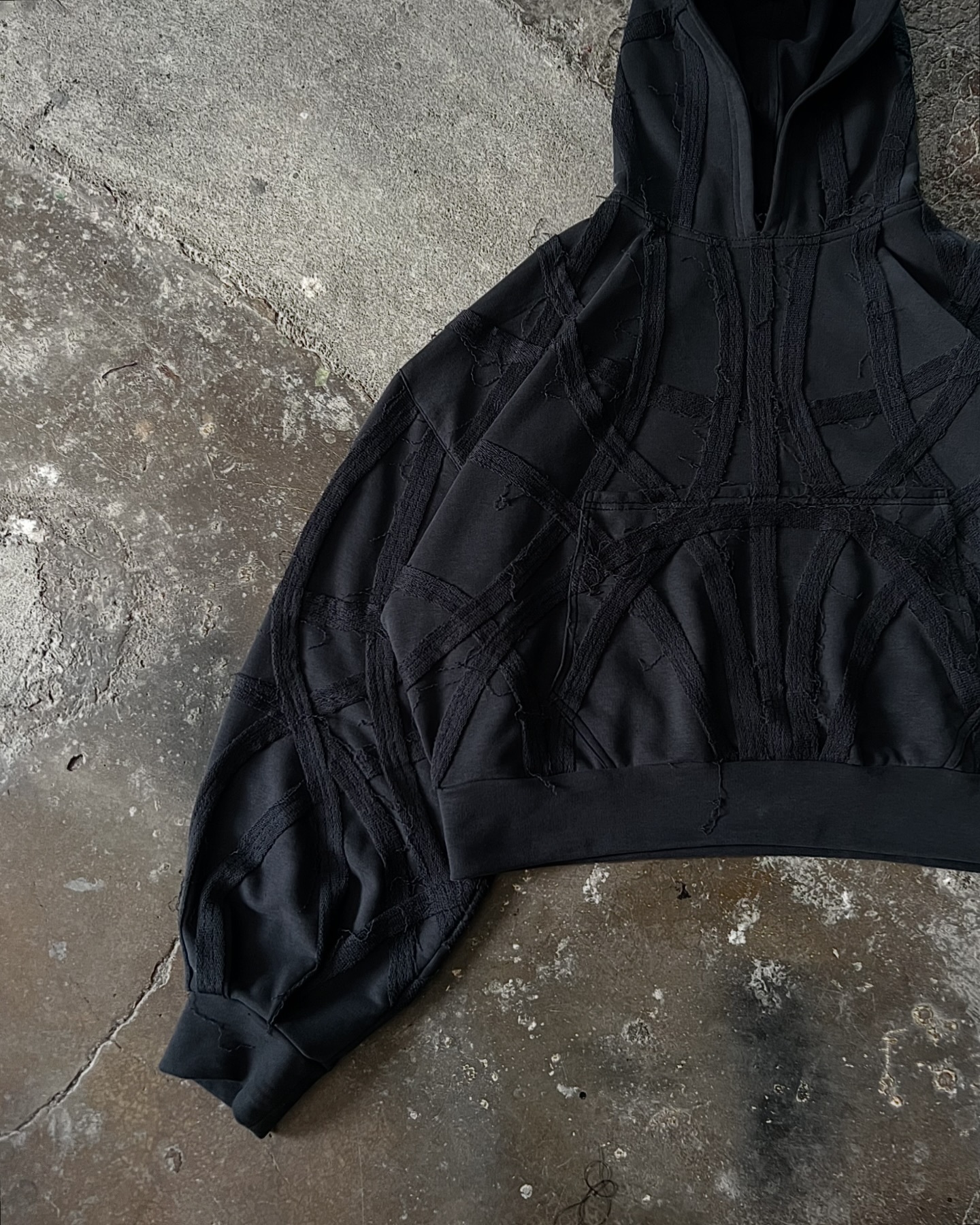 New Streetwear Gothic Retro Sweater Patchwork Striped Hoodie Men And Women Y2k Hip Hop Haruku Fashion Black Hooded Sweatshirt