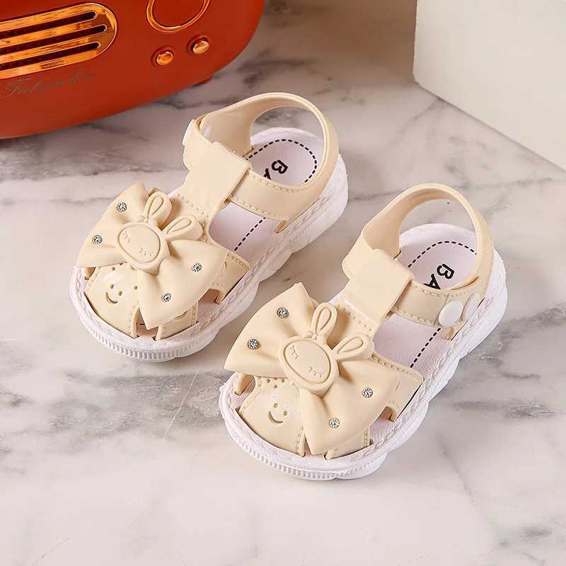 Sneakers Casual Cute Cartoon Rabbit Bowknot Sandals For Baby Girls Breathable Non-slip Sandals For Outdoor All Seasons H241221