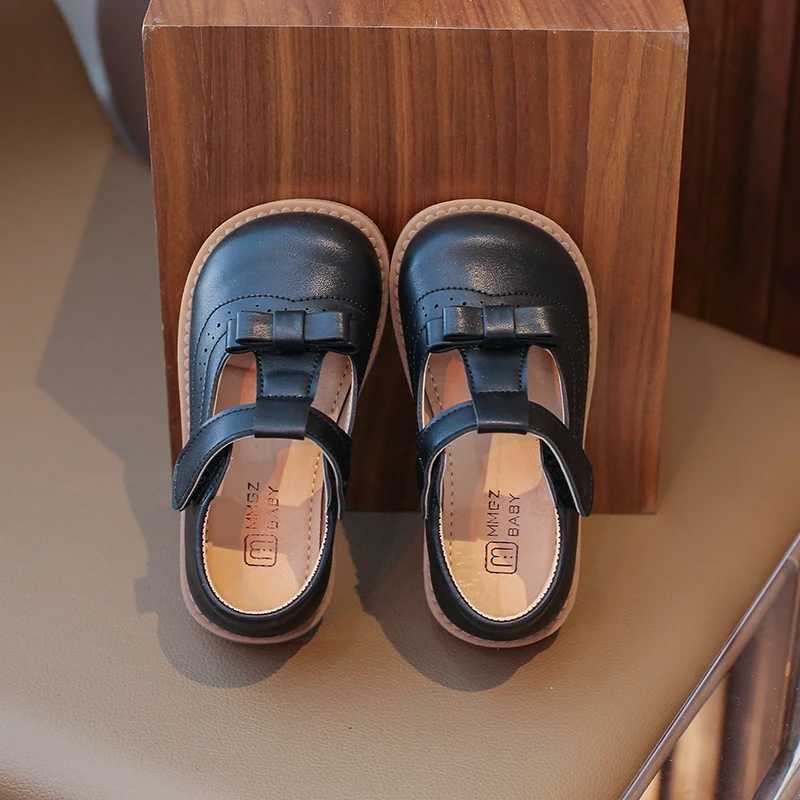 Sneakers Childrens Fashion Sandals New Brown Breathable Soft Boys Girls Leather Shoes White Fashion Flat Non-slip Kid Baby Single Shoes H241221