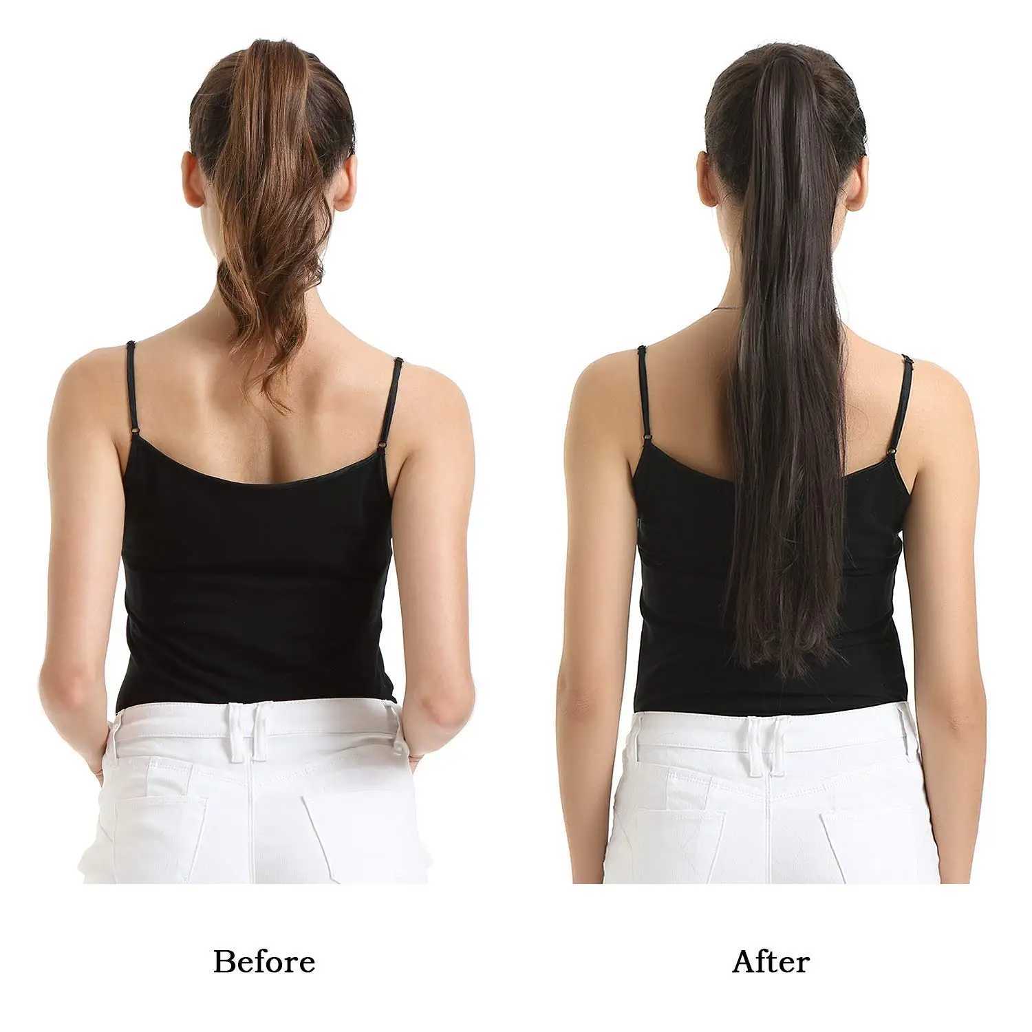 Synthetic Straight Long Ponytail Extensions Wrap Around Ponytail Hair Piece Pony Tail Hair Extensions Hairpieces for Women GirlsXJ241221