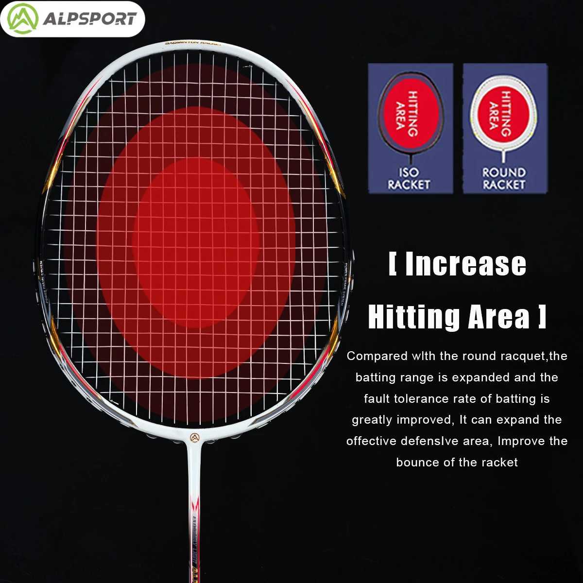 ALPSPORT 0U Air Elite Pro Badminton Racket - ultra light imported with original packaging locally shipped to the United States perfect for all skills 