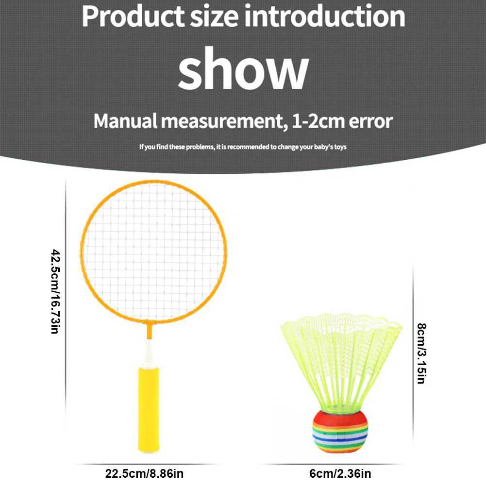 Racet set with Shuttlecocks childrens racket set beach lawn courtyard racket set childrens indoor and outdoor sports gamesW241221
