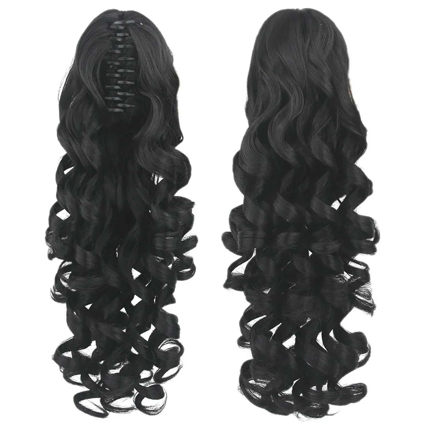 Long Black Curly Clip in Ponytails Hairpieces Claw Headwear Accessories Fake Pony Tail Hair Extensions PosticheXJ241221