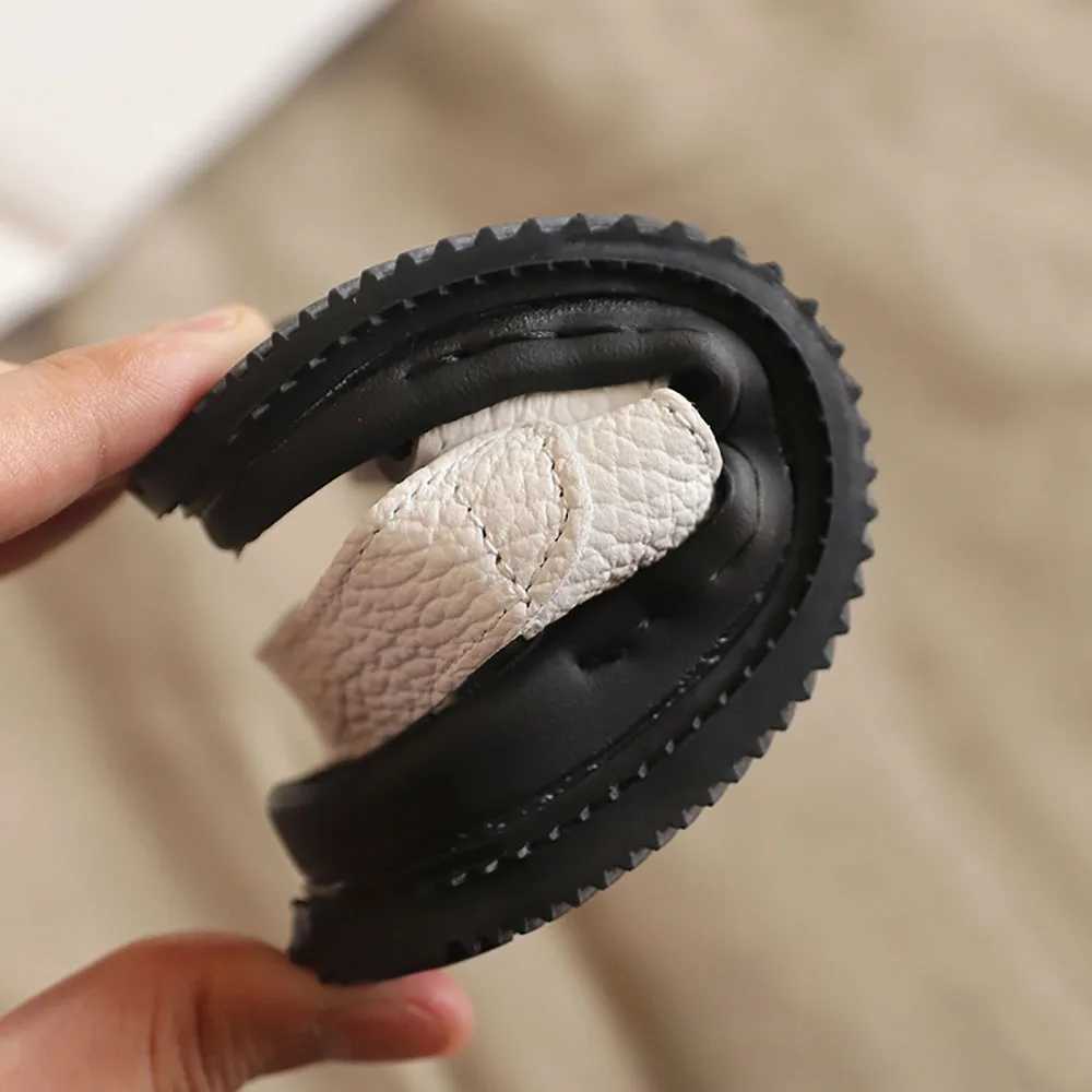 Sneakers Summer beach sandals Korean style 2024 fashionable childrens shoes PU leather anti slip soft sole childrens shoes H241221