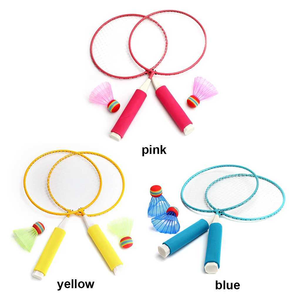 Racet set with Shuttlecocks childrens racket set beach lawn courtyard racket set childrens indoor and outdoor sports gamesW241221