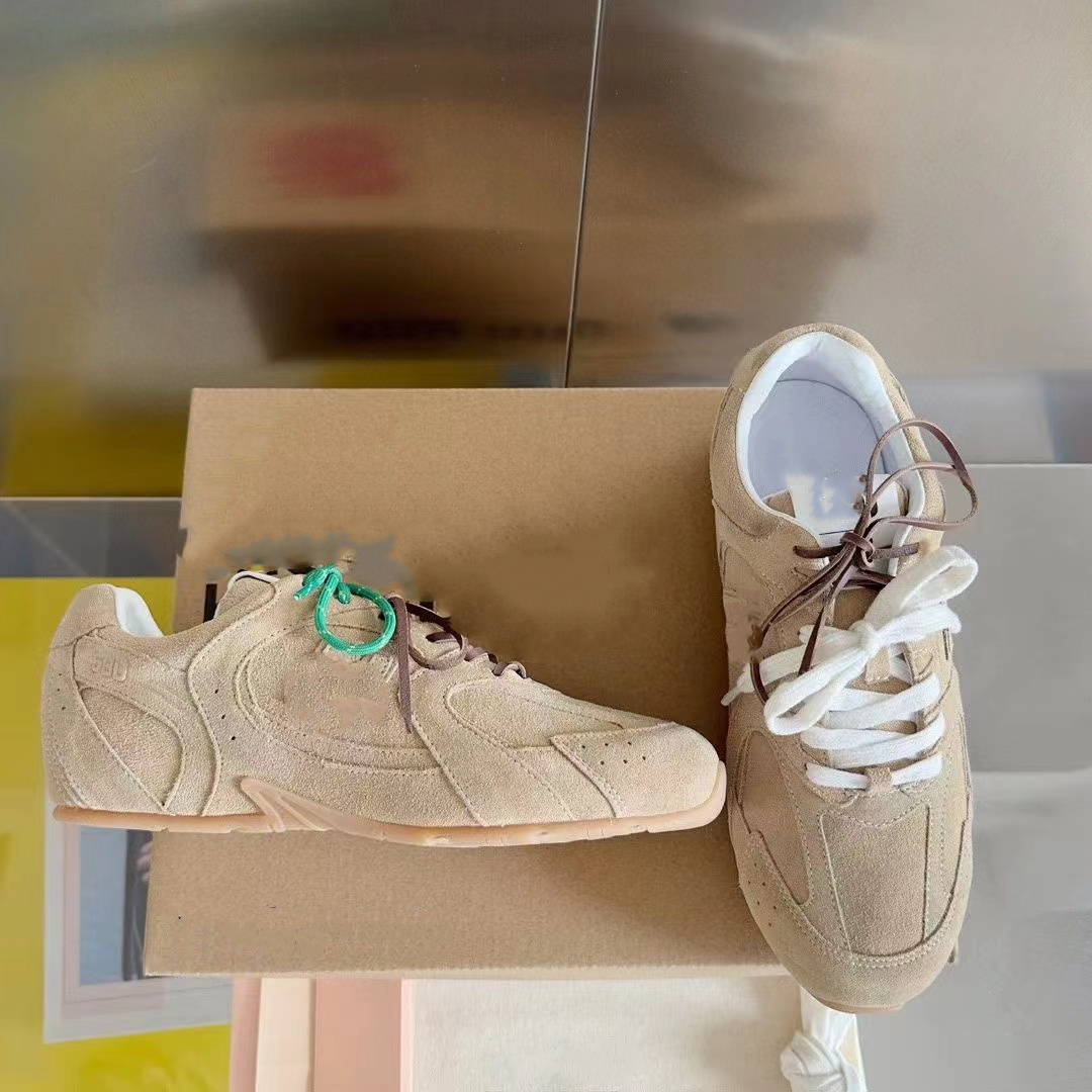 2024 Excellent Quality MIUI Casual Sneakers shoes Co branded shoes Popular shoes Denim fabric Leather Suede Two Layer suede Unisex shoes 35-45 with box and dust bag