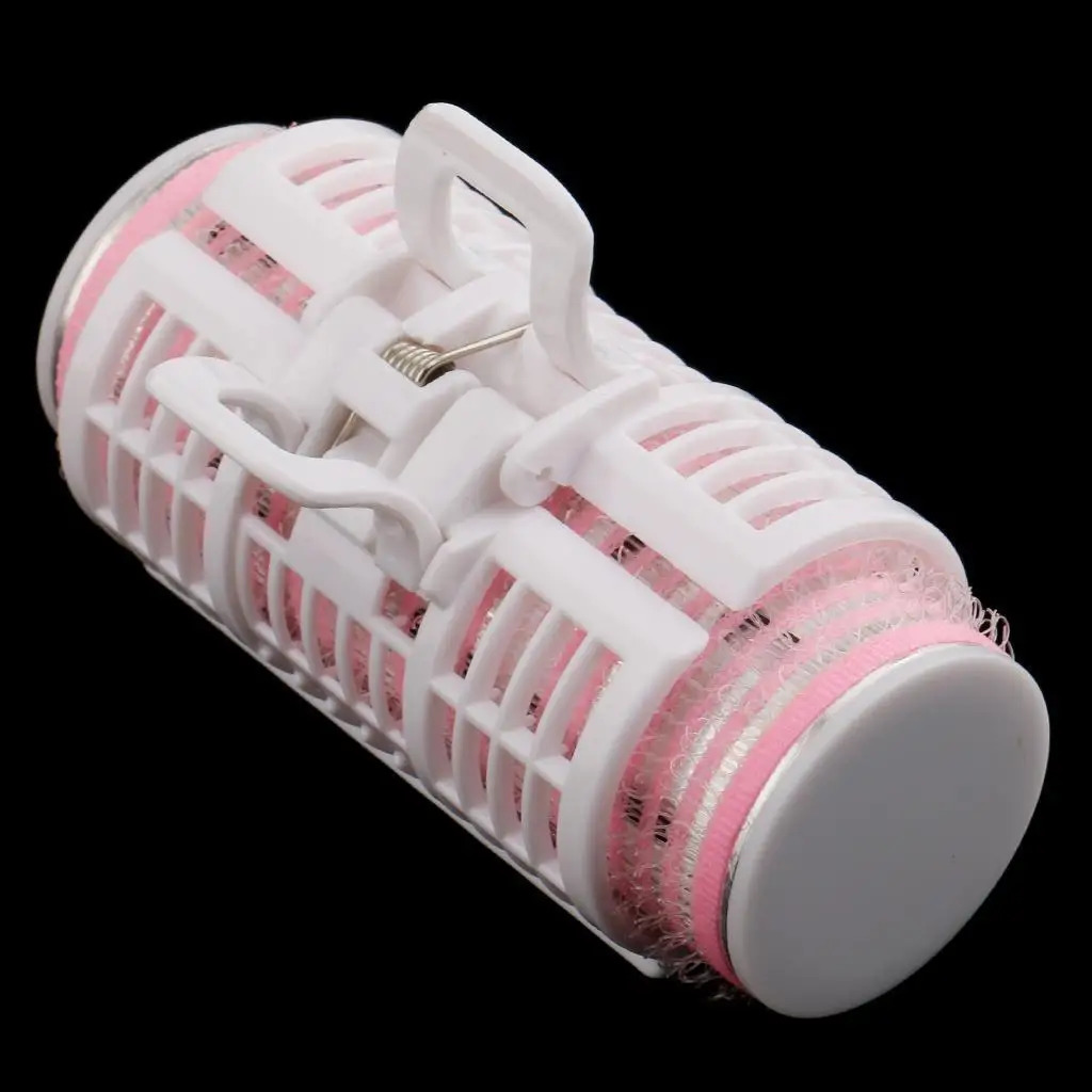 USB Rechargeable Double-deck Roller Hair Curler Clip Home Salon Clamp Pink 241220