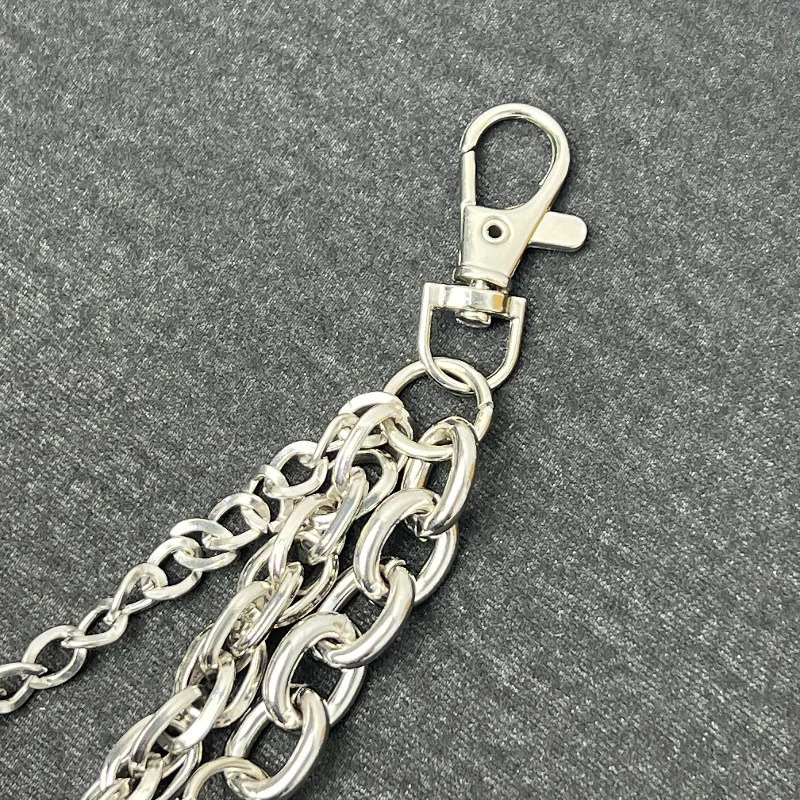 Hip hop punk pants chain Bullet metal decoration Jeans Outdoor Essential 241220