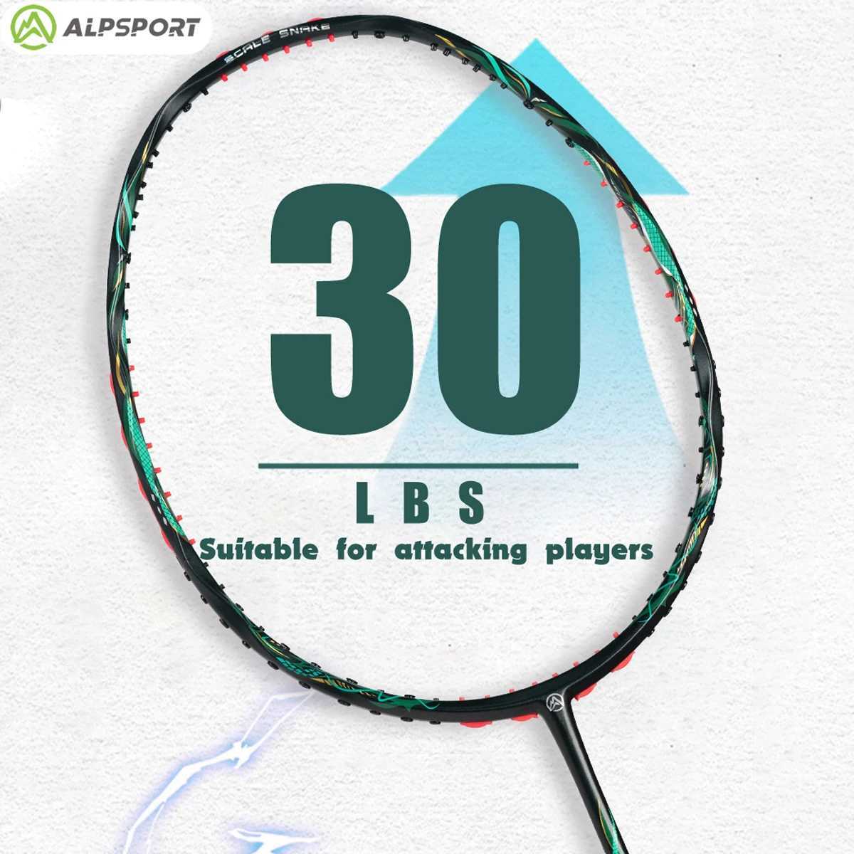 ALP V5 3.0 PRO MXH Buffer Technology Wave Frame Carbon Fiber Offensive Badminton Stand Black and White 5U ALPSPORT AgkistrodonW241221