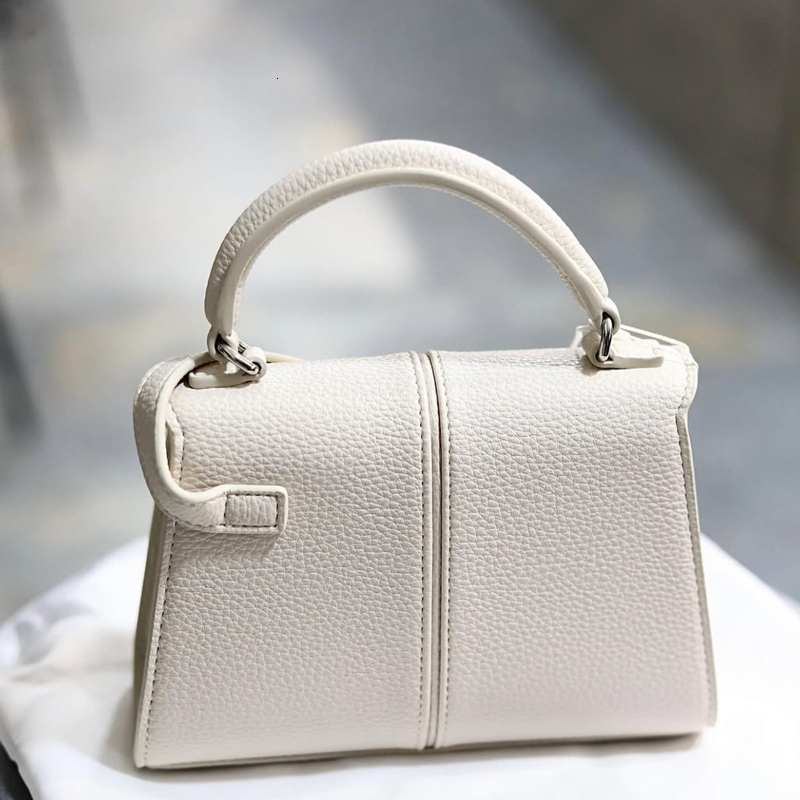 New Classic Women's Bag Designer Handbag and Wallet 2025 New PU Lychee Texture Lock Decoration Top Handle Small Shoulders