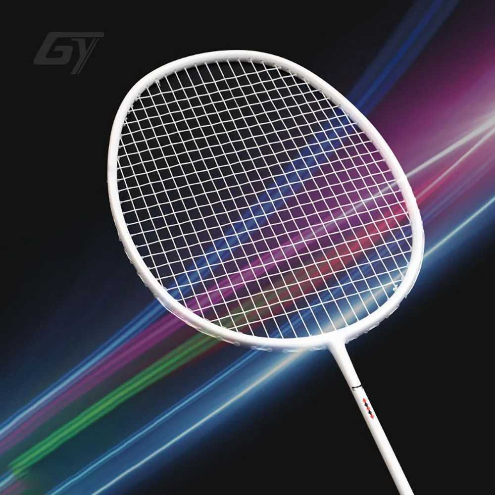 Guangyu all carbon fiber badminton racket single racket balanced 308-30mm string 28-30lbs 0U 54gW241221