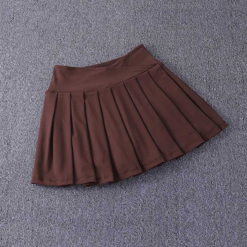 2024 New Best-Selling Pleated Nylon Spandex High Waisted Pocket Skirt With Anti Glare A-Line Sports Tennis SkirtXJ241221
