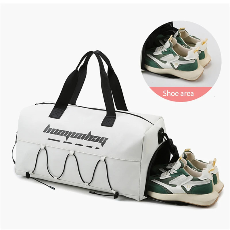 Womens gym sports bag portable handbag fitness travel bag weekend yoga shoe pocket womens shoulder bag outdoor bag mens bag 241220