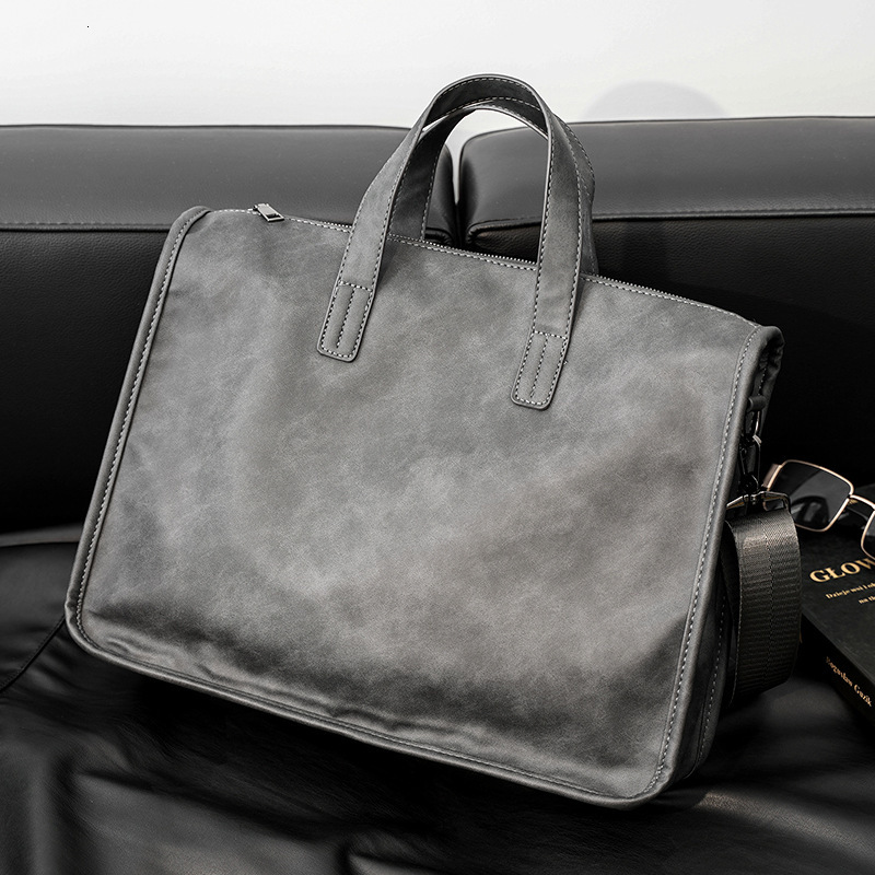Casual Business Men's Handbag Fashion High Capacity Briefcase With Shoulder Strap Men Crossdoy Bags PU Leather Laptop Bag