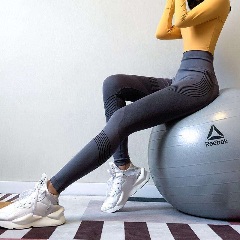 Fitness women, high waist, abdominal compression, elastic, tight fitting, hip lifting, quick drying, yoga slimming, running as a base, sports pants fo