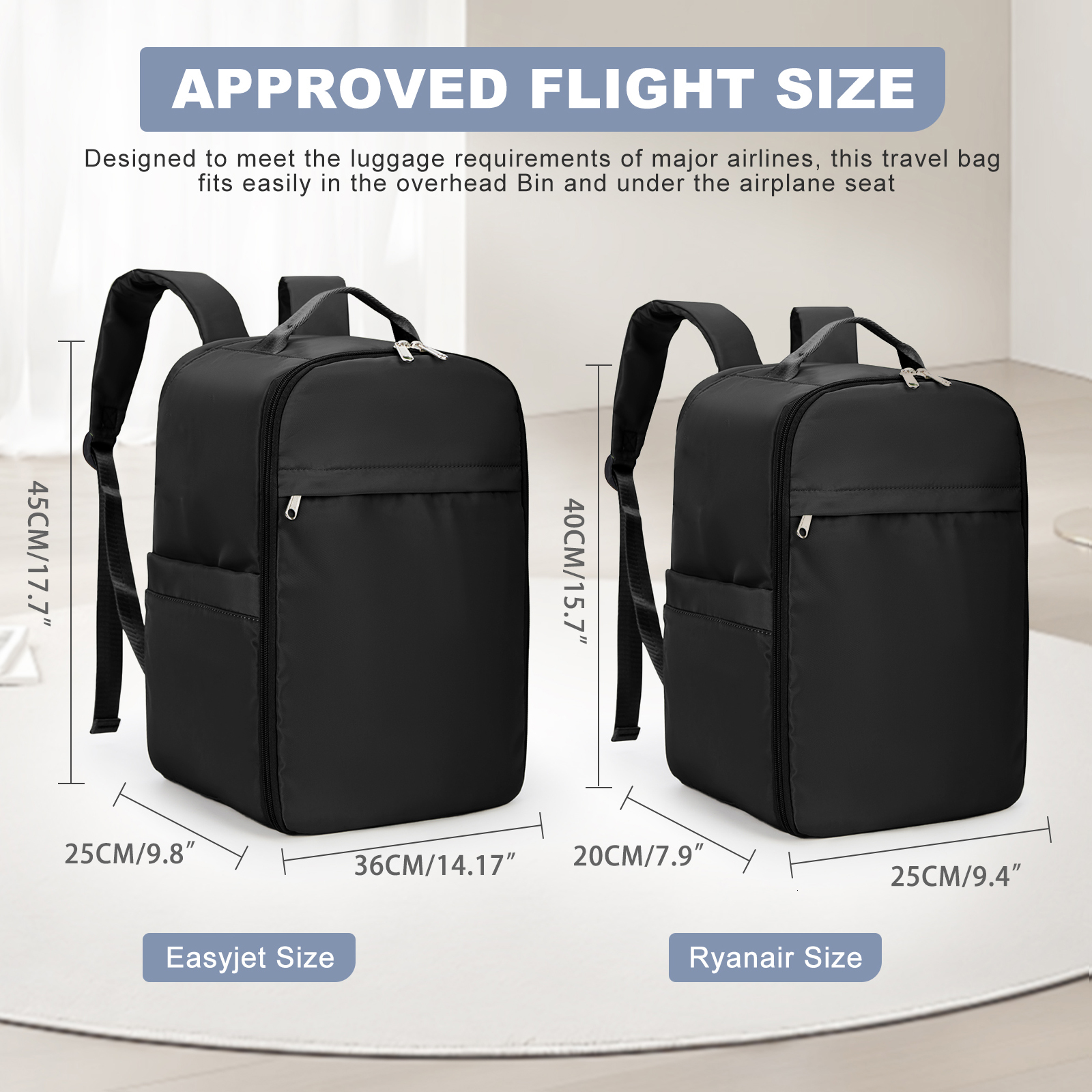 Ryanair 40X20x25 Bag, Hand Lage Travel Easyjet Cabin Bag 45X36x20, Laptop Backpack For Women/Men