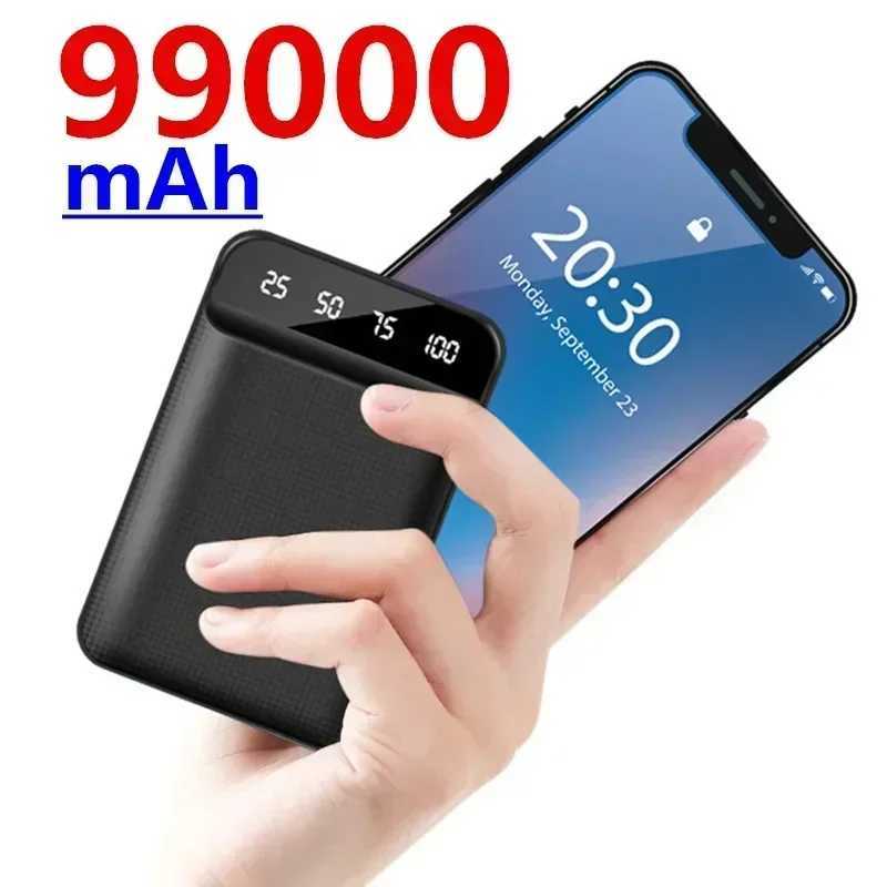 Mini Power Bank 99000mAh er Fast Charger Portable External Battery Pack Digital Display Power bank For iPhone Z241220