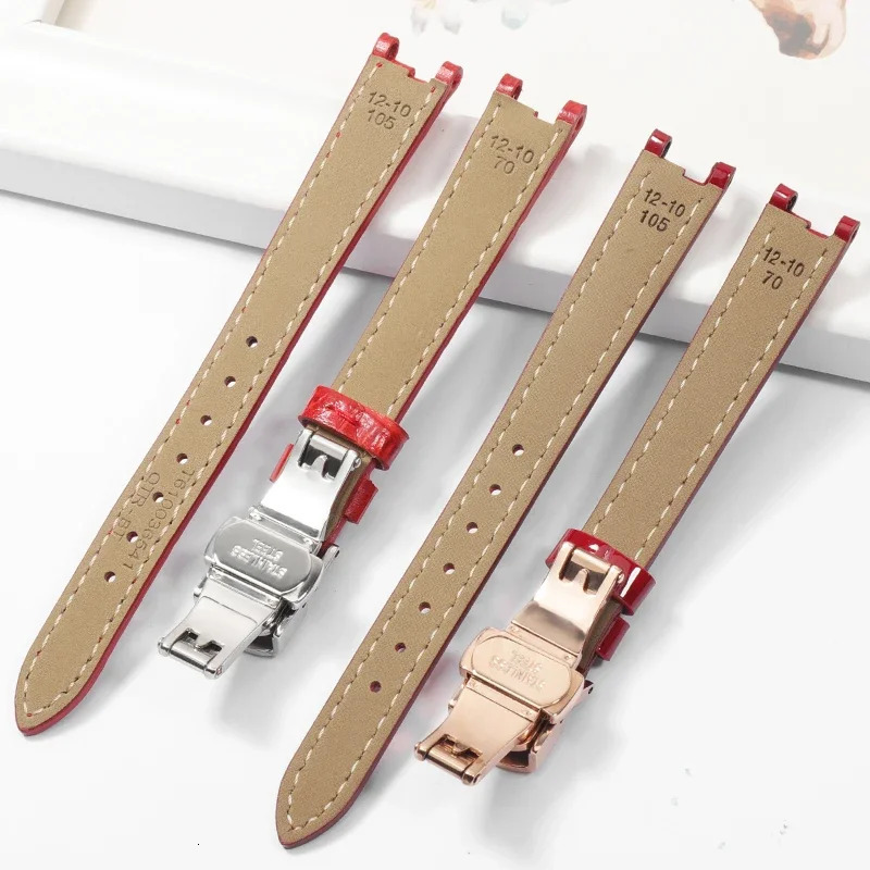 Genuine Leather Watch Strap for 1853 T094 Flamenco Series T094210 Soft and Comfortable Notch Womens Watch BAnd 12mm 241220