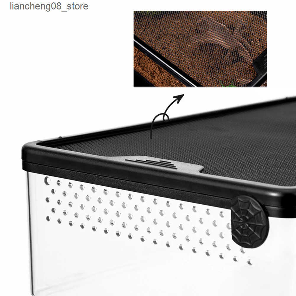 Other Pet Supplies A panoramic aquarium with breathable turtle jars fish tanks multifunctional areas and small pet reptile boxes for reptiles L240910