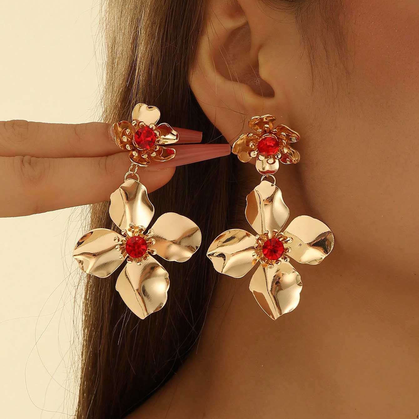 Stud Dangle Silver Pink Small Filigree Girls Casual Party Mid Jewelry for Ears Earrings