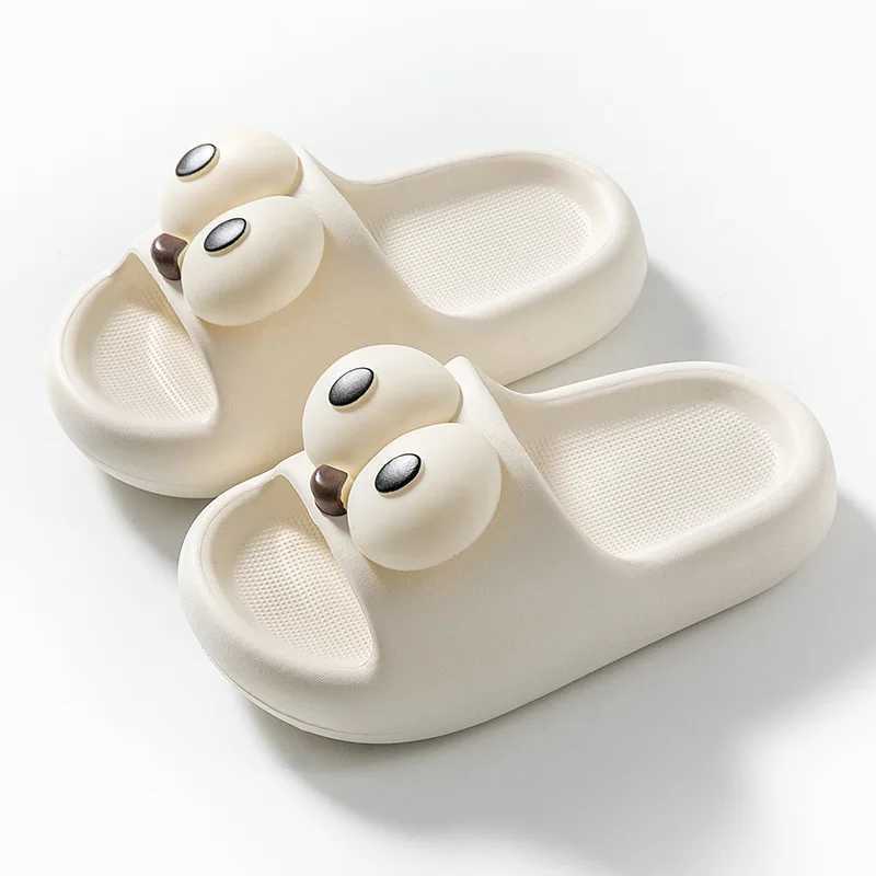 Slipper Summer Aged 1-5 Childrens Slippers Cute Cartoon Puppy Sandals For Boys Girl Flip Flops Non-Slip Toddler Home Kids Garden Shoes H241217