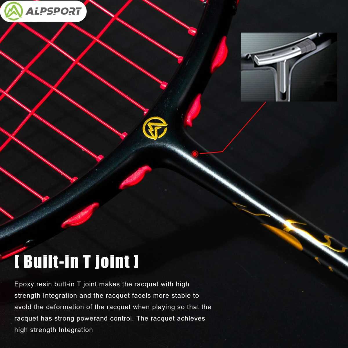 ALP QY 4U fast attack 95g maximum 38 pound badminton rack carbon fiber+titanium with string and bagW241221
