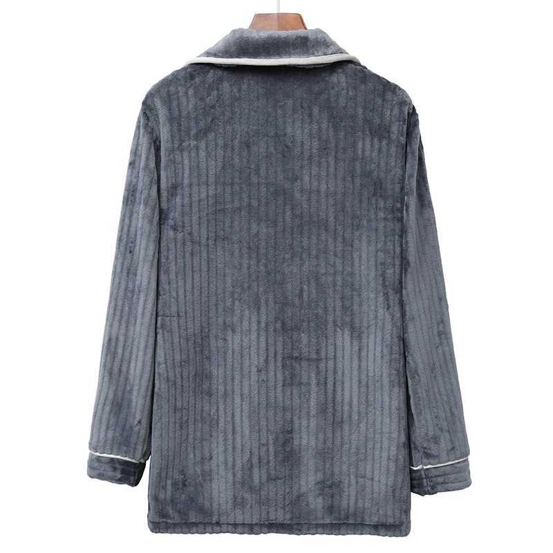 Mens Winter Thick Flannel Plus Plush Warm Sleepwear 3XL Casual and Comfortable High Quality Soft Slip Sleepwear Set Home Clothing W241221