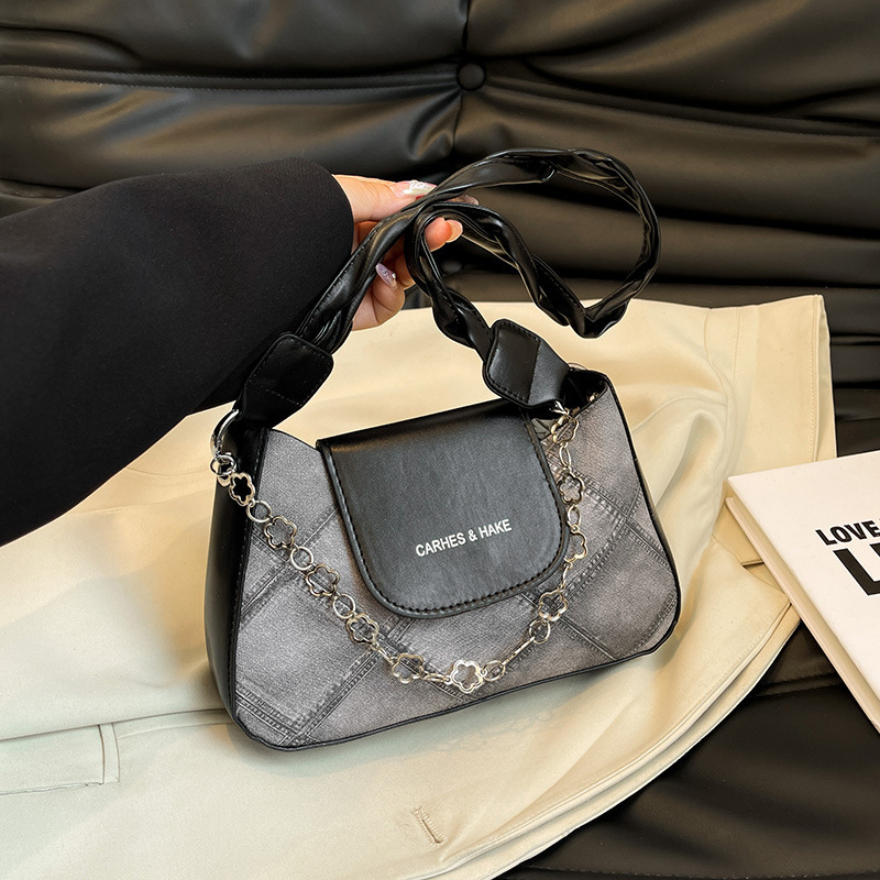 new niche designer popular shoulder bag splicing fashion generous commuting multifunctional handbag bag