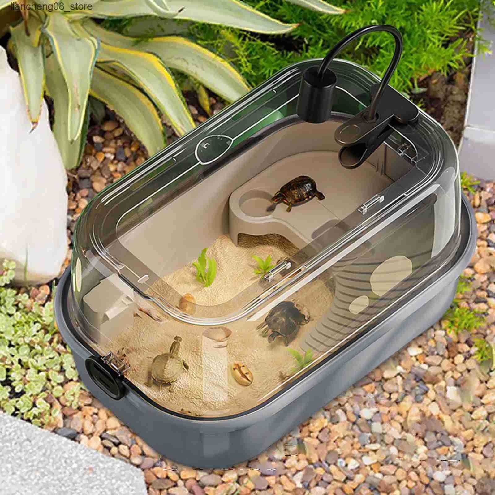Other Pet Supplies Full view of turtle aquarium visually easy to replace water turtle aquarium frog habitat hermit crab turtle terrain lizard L240910