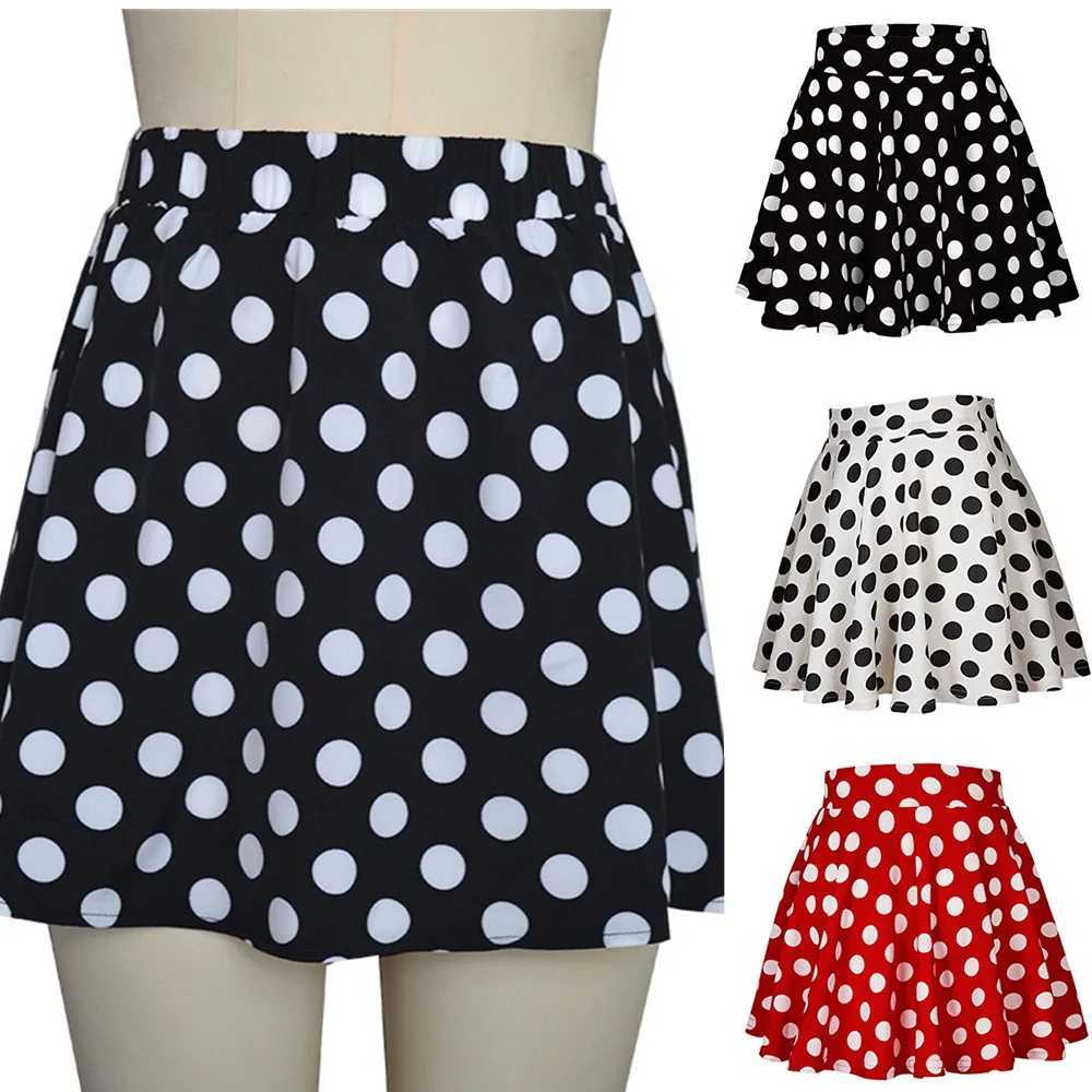 Women Ladies Mini Girl Short Skirts Clothes Clothing Casual Polka Dot Leisure Print Red White Black Skirts Tutu SundressXJ241221