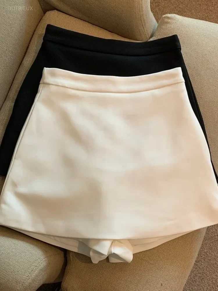 Jupe Faldas jer Moda 2024 Casual Black White Suit Mini Skirt Y2k Shorts Femme Korean Style Skirts For Women Short LazyXJ241221