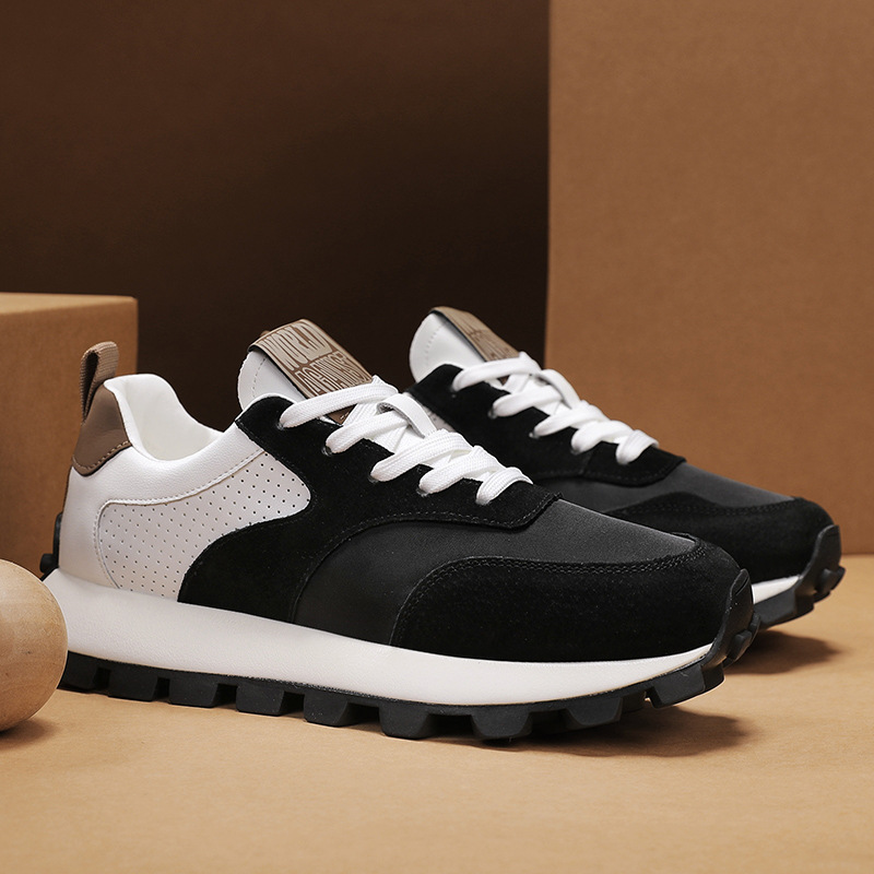 Men Sports Shoes Fashion Thick Sole Anti-slip Retro Korean Version Casual Style Chunky Shoes Designer Shoes Triple Black Green Free shipping