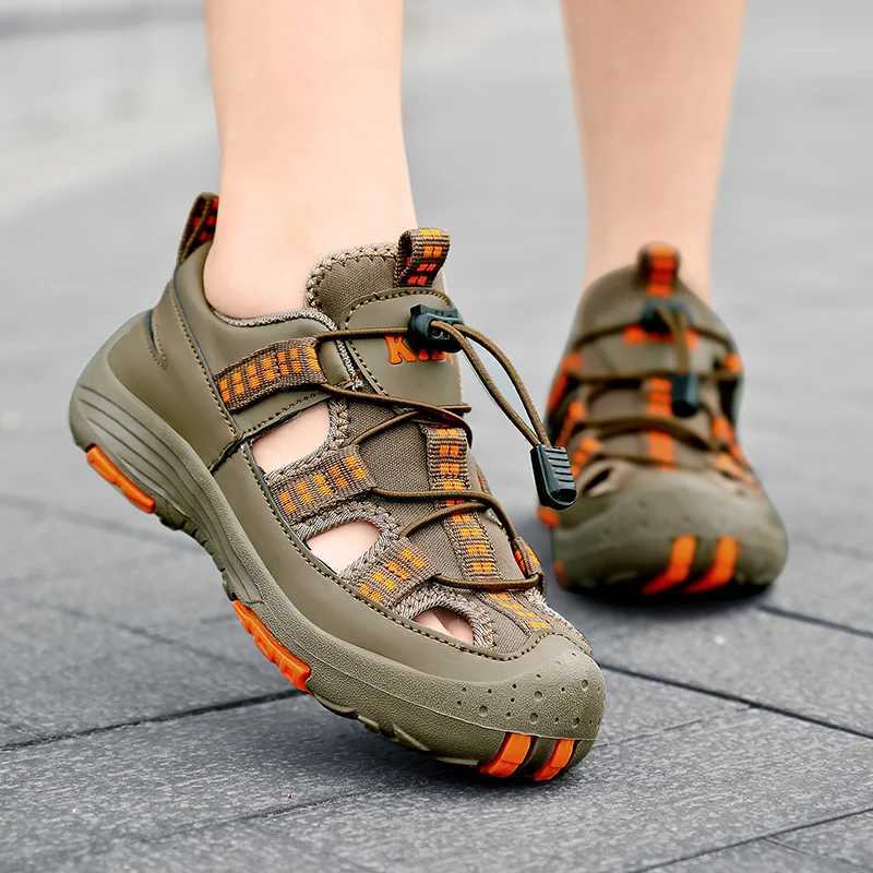 Sneakers Childrens Sandals Summer New Fashion Childrens Beach Shoes Breathable Non slip Outdoor Boys Casual Sandals H241221