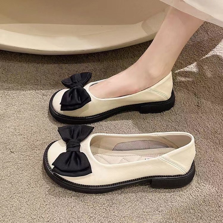 Knot Ddmywed Butterfly Small Leather For Women Summer New Item Flat Heel Mary Jane S British Style Versatile Single Shoes Chinese Brand F Ddmysaturn