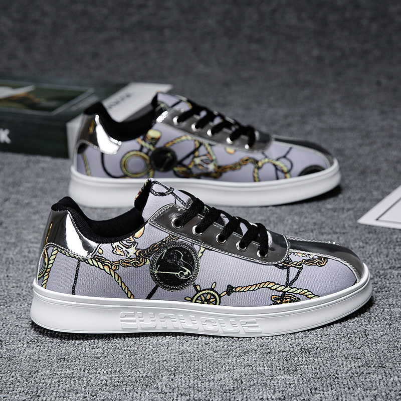 Men Sports Shoes Thick Sole Fashion Plus Size Designer Shoes Trendy Print Versatile Breathable Casual Style Triple Black Grey Gold Free shipping