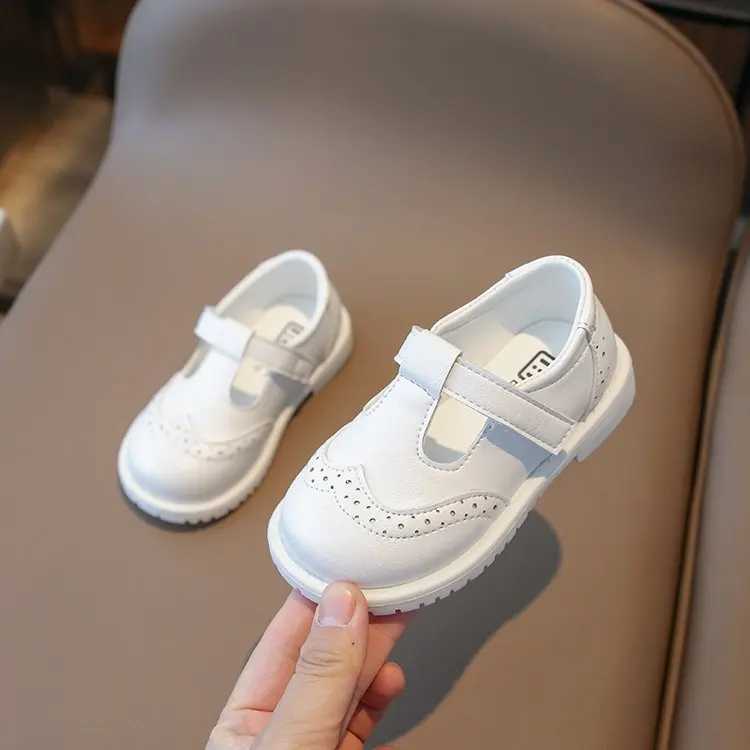 Sneakers Spring Autumn Kids Leather Shoes New Girls Princess Shoes Single Children Girls Casual Shoes H241221